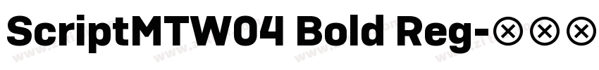 ScriptMTW04 Bold Reg字体转换
